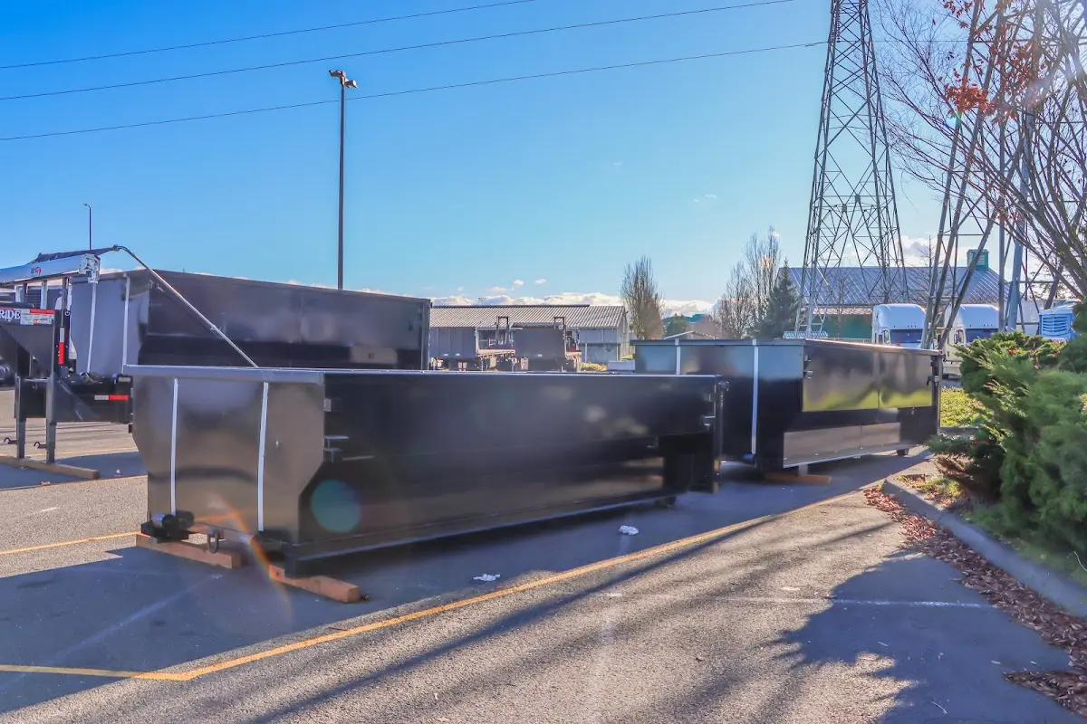 Roll-off dumpster ready for waste disposal at job site for Demolition Dumpster Rental in Warsaw